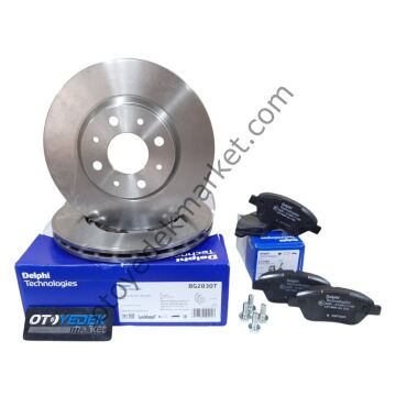 Peugeot Bipper (2008-2013) 1.4 Hdi Ön Fren Balata Ve Fren Disk Takım (Delphi)