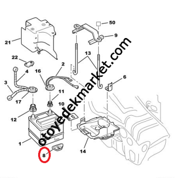 Peugeot Rifter (2018-2025) Su Kollektör Tapası (Orijinal)
