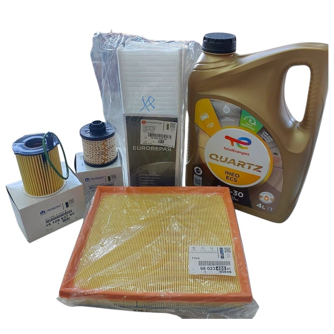 Peugeot 3008 (2016-2018) 1.6 BlueHdi Filtre Bakım Seti ve Total 5w30 (Orijinal)