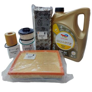 Peugeot 3008 (2018-2024) 1.5 BlueHdi Filtre Bakım Seti (Orijinal) ve HTC Total 5w30 Motor Yağ