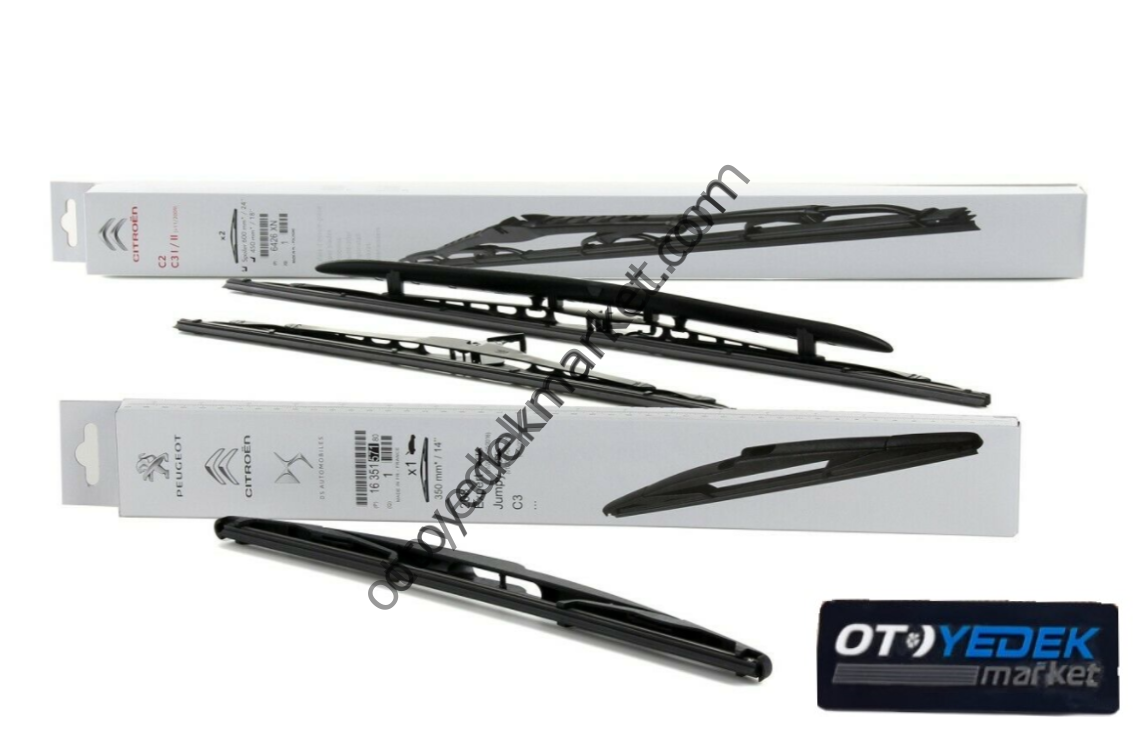 CİTROEN C3 (2002-2009) ÖN VE ARKA SİLECEK SÜPÜRGE TAKIMI (ORİJİNAL)