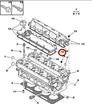 PEUGEOT 406 2.0 BENZİNLİ EMME ÜST KAPAK CONTASI