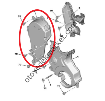 Citroen Jumper (2020-2023) 2.2 Hdi Triger Üst Kapağı (Orijinal)