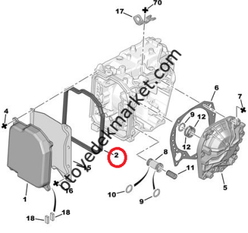 Citroen Xsara (1997-2005) Otomatik Vites Şanzıman Kapak Contası (Orijinal)