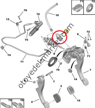 PEUGEOT 308 (2008-2014) DEBRİYAJ PEDAL YAYI (ORJİNAL)