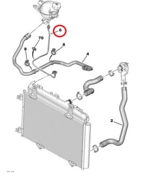 PEUGEOT 301 (2012-2022) 1,6 HDI RADYATÖR EK DEPO HORTUMU (ORİJİNAL)
