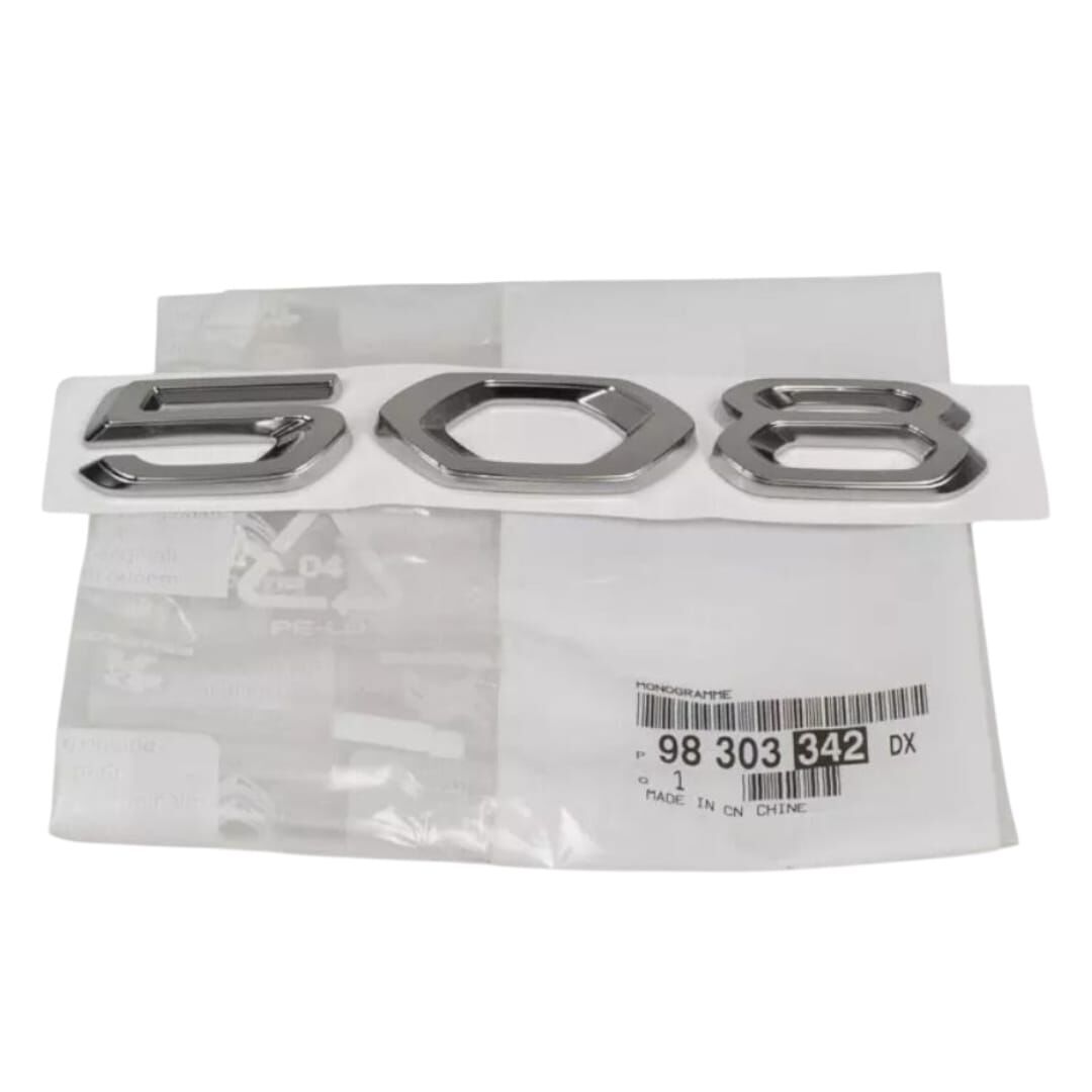 Peugeot 508 (2019-2023) Ön Tampon Yazısı ''508'' Gri (Orijinal)