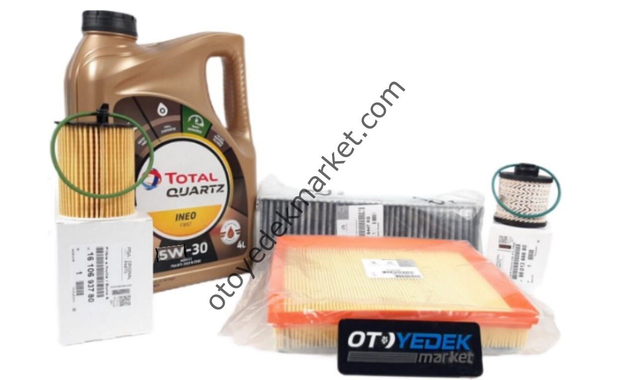 PEUGEOT 508 (2018-2023) 1.5 BLUE HDİ FİLTRE SETİ + 5w30 Yağ (ORİJİNAL)