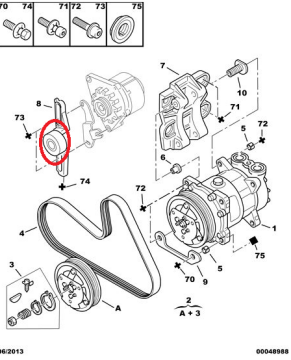 PEUGEOT 106 (1994-2001) ALTERNATÖR GERGİ RULMANI (İTHAL)