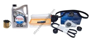 Peugeot 206 (2003-2011) 1.4 Dizel Ağır Bakım Seti +10W40 Yağ (Dayco)