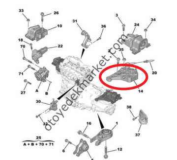 Peugeot Boxer (2015-2023) 2.0 Hdi Sol Motor Kulak Bağlantı Ayağı (Orijinal)