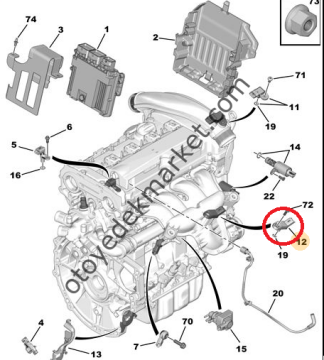 PEUGEOT 508 1,6 BENZİNLİ HAVA BASINÇ ALGILAYICISI (NGK)