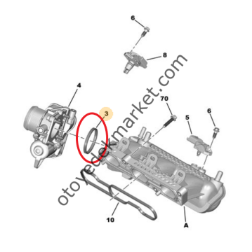 Citroen C4 (2014-2017) 1.2 Turbo Benzinli Emme Manifoldu Giriş Contası (Orijinal)