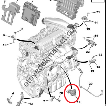 PEUGEOT 508 (2011-2017) 1,6 BENZİNLİ (EP6) TURBO  ELEKTROVANA (ORİJİNAL)