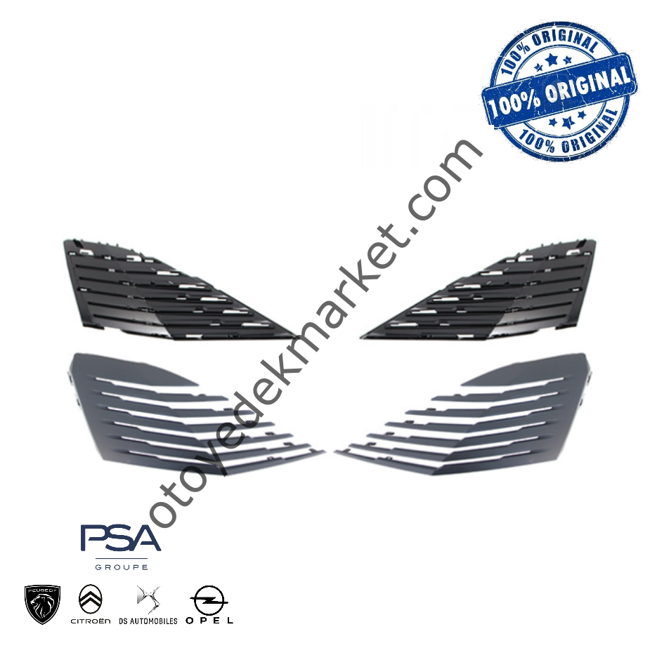 Peugeot 5008 (2021-2023) Ön Panjur Yan Kapakları (Orijinal)