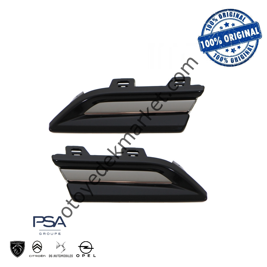 Peugeot 5008 (2021-2023) Ön Panjur Yan Kapakları (Orijinal)