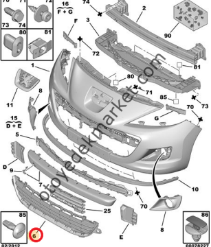 PEUGEOT 207 (2009-2011) ÖN TAMPON ORTA IZGARA