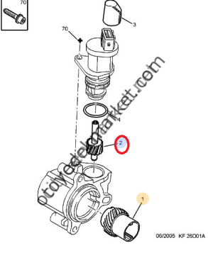 PEUGEOT 206 BENZİNLİ KİLOMETRE DİŞLİSİ SİYAH  (ORJİNAL)