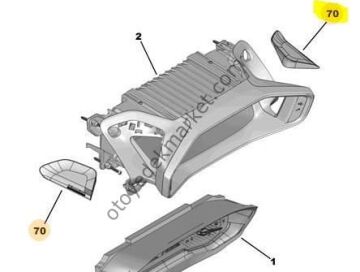 Peugeot 208 (2021-2025) Gösterge Çerçeve Sağ Yan Kapak (Orijinal)