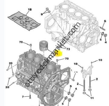 Peugeot 206 1.4 HDI Komple Motor Su Bloğu (Orjinal)