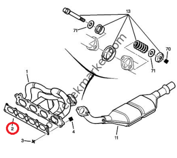Peugeot 406 2.0 Benzinli Egzoz Manifold Conta (Orijinal)