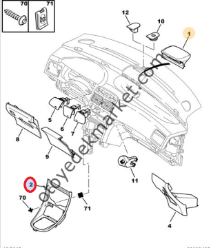 PEUGEOT 307 ÖN GÖĞÜS ÇERÇEVESİ (ORJİNAL)