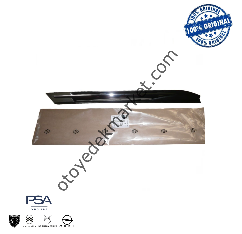 Peugeot 5008 (2017-2023) Sağ Ön Çamurluk Çıtası, Krom (Orijinal)