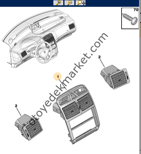PEUGEOT 307 ÖN GÖĞÜS ÇERÇEVESİ (ORJİNAL)