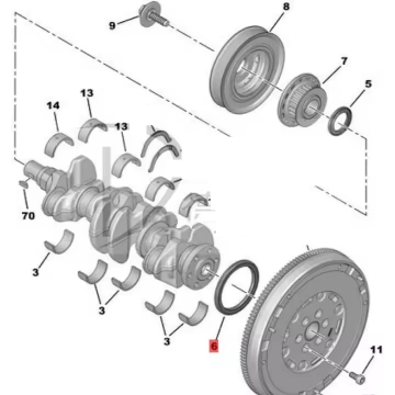 Peugeot 301 (2018-2020) 1.5 BlueHdi Arka Krank Keçesi (İthal)