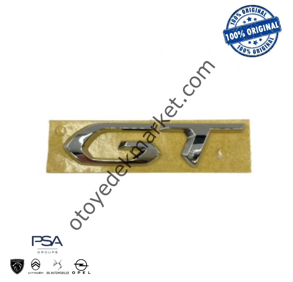 Peugeot 5008 (2021-2023) Sağ Ön Çamurluk ''GT'' Yazısı, Krom (Orijinal)