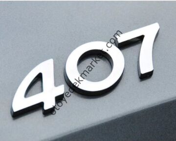 Peugeot 407 Bagaj Yazısı ''407'' (İthal)