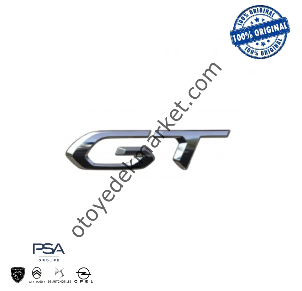 Peugeot 5008 (2021-2023) Bagaj Kapağı ''GT'' Yazısı, Krom (Orijinal)