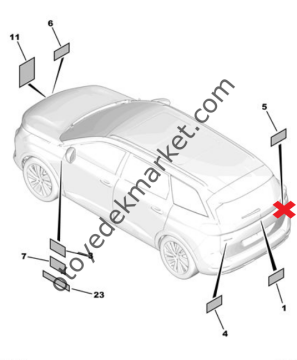 Peugeot 5008 (2021-2023) Bagaj Kapağı ''GT'' Yazısı, Krom (Orijinal)