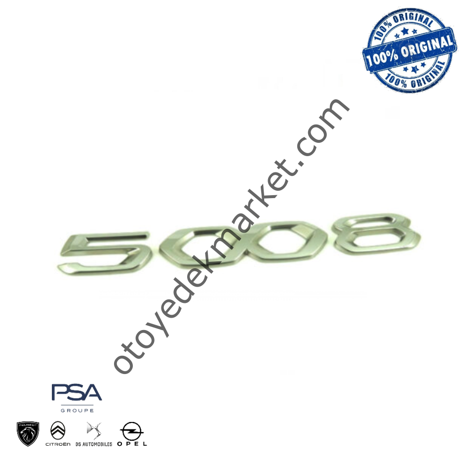 Peugeot 5008 (2021-2023) Motor Kaputu ''5008'' Yazısı, Krom (Orijinal)