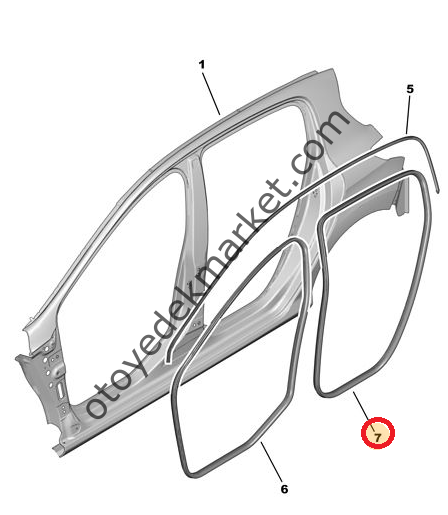 Peugeot 308 (2007-2013) ARKA KAPI FİTİLİ (ORJİNAL)