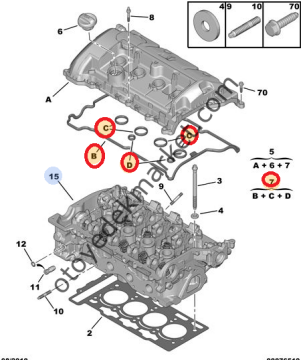 Citroen (2006-2018) C3- Ds3 1,6 Benzinli Subap Kapak Contası (Orijinal)