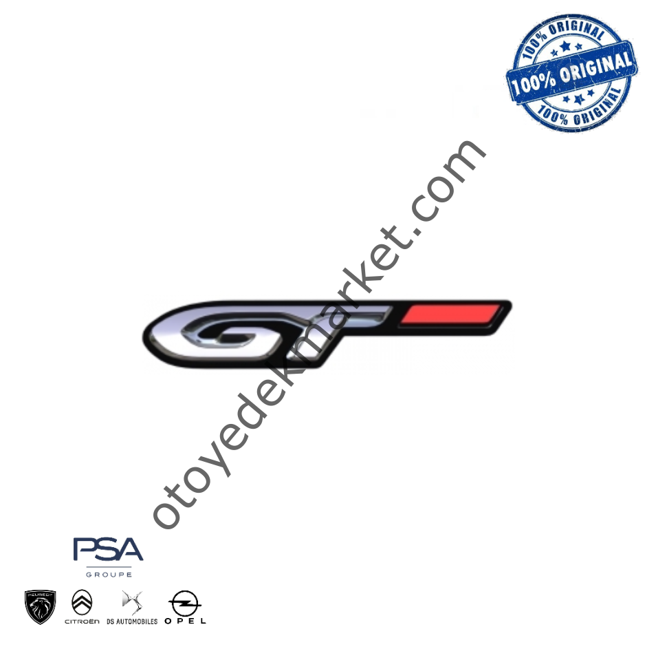 Peugeot 5008 (2017-2020) Arka ''GT'' Yazısı (Orijinal)