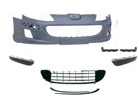 PEUGEOT 407 (2004-2011) DOLU ÖN TAMPON Ön Tampon,Orta Izgara,Karlık,Tampon Kuşakları Nikelajlı