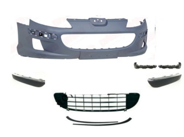 PEUGEOT 407 (2004-2011) DOLU ÖN TAMPON Ön Tampon,Orta Izgara,Karlık,Tampon Kuşakları Nikelajlı