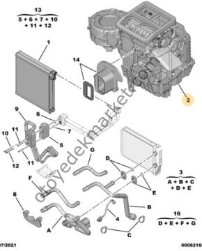 Peugeot Boxer Evaparatör Kutusu Kalorifer Kutusu (Orijinal)