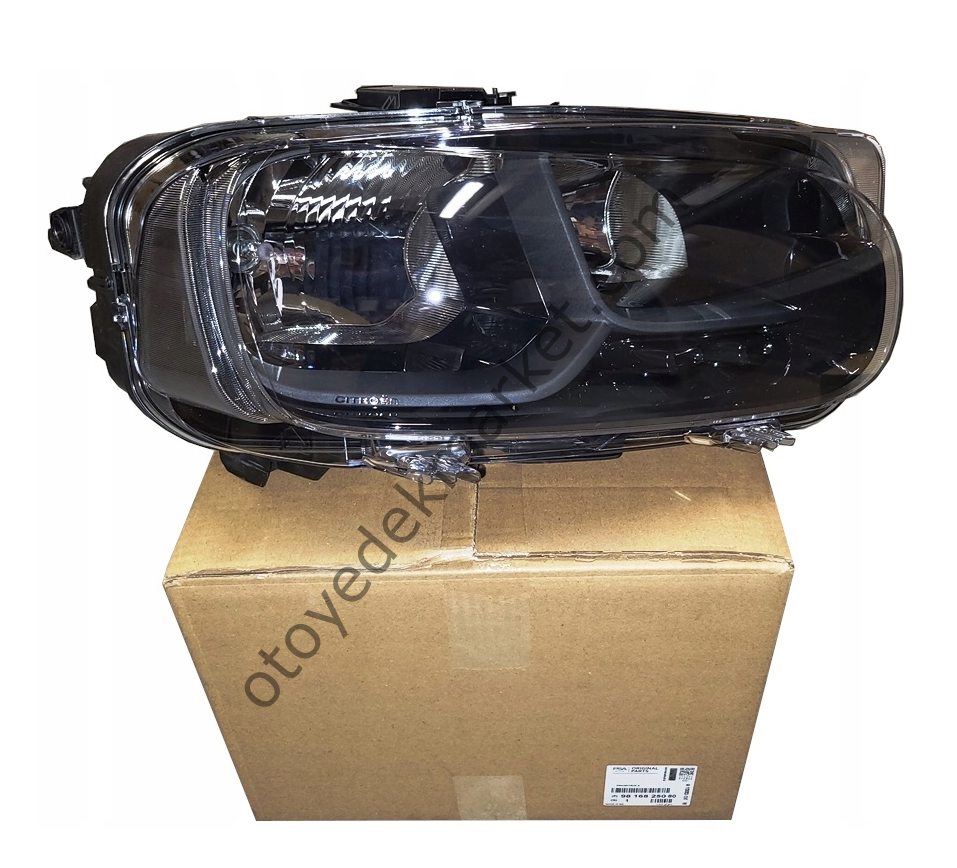Citroen Berlingo (2019-2024) Sağ Ön Siyah Far (Orijinal)