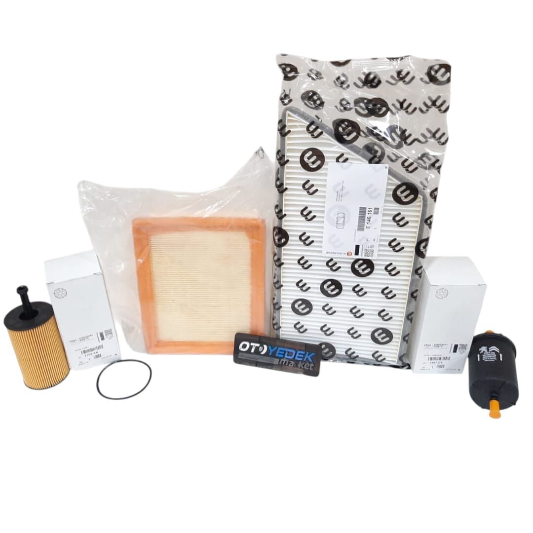 Peugeot 206 (1998-2005) 1.4 Benzinli Filtre Seti Yağsız (Orijinal)