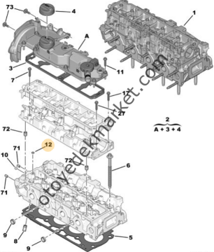 Peugeot 3008 (2016-2018) 1.6 BlueHdi Silindir Kapak O-Ring Contası