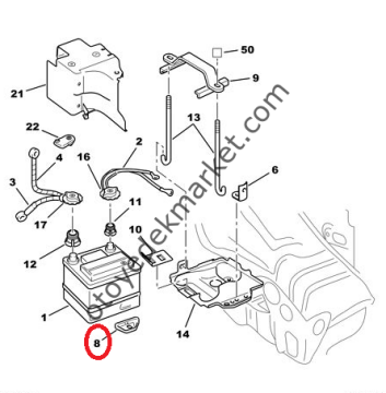 PEUGEOT 306 AKÜ BAĞLANTI DEMİRİ (ORİJİNAL)