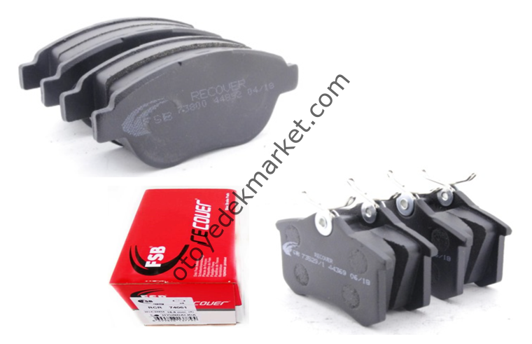 PEUGEOT 307 1,6 BENZİNLİ (2002-2009) ÖN VE ARKA FREN BALATA SETİ (RECOVER)