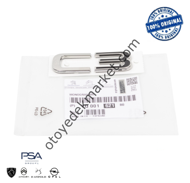 Citroen C3 Aircross (2017-2023) Arka ''C3'' Yazı (Orijinal)