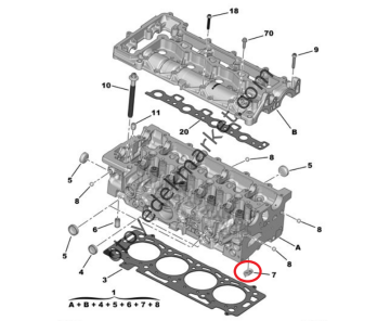 Peugeot Boxer (2015-2023) 2.0 Hdi Silindir Kapağı Alt Klape / Çekvalf Tapası (Orijinal)
