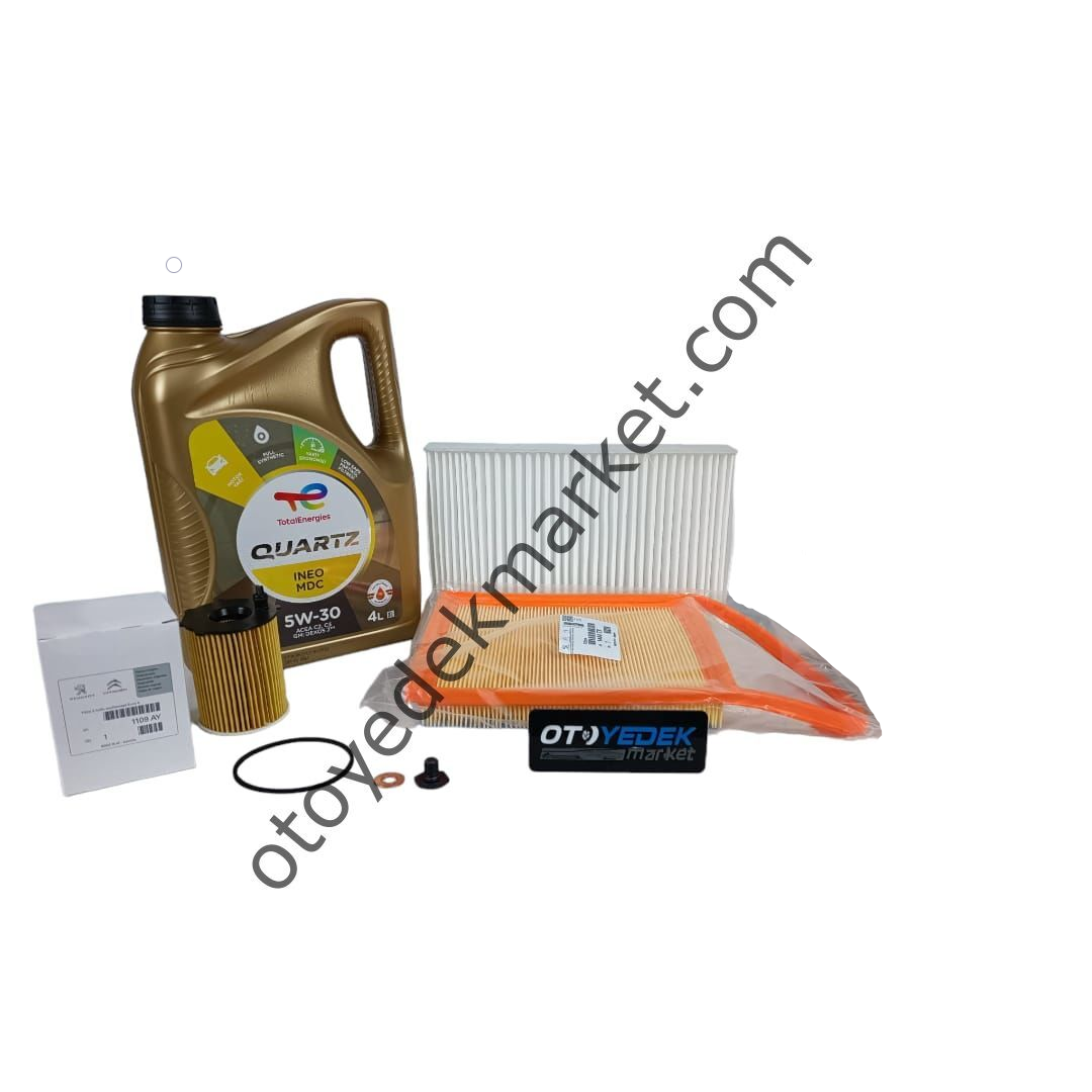 Peugeot 308 (2014-2016) 1.6 Hdı Euro5 Mazot Filtresiz Set (Orijinal) Ve 5w30 Motor Yağ
